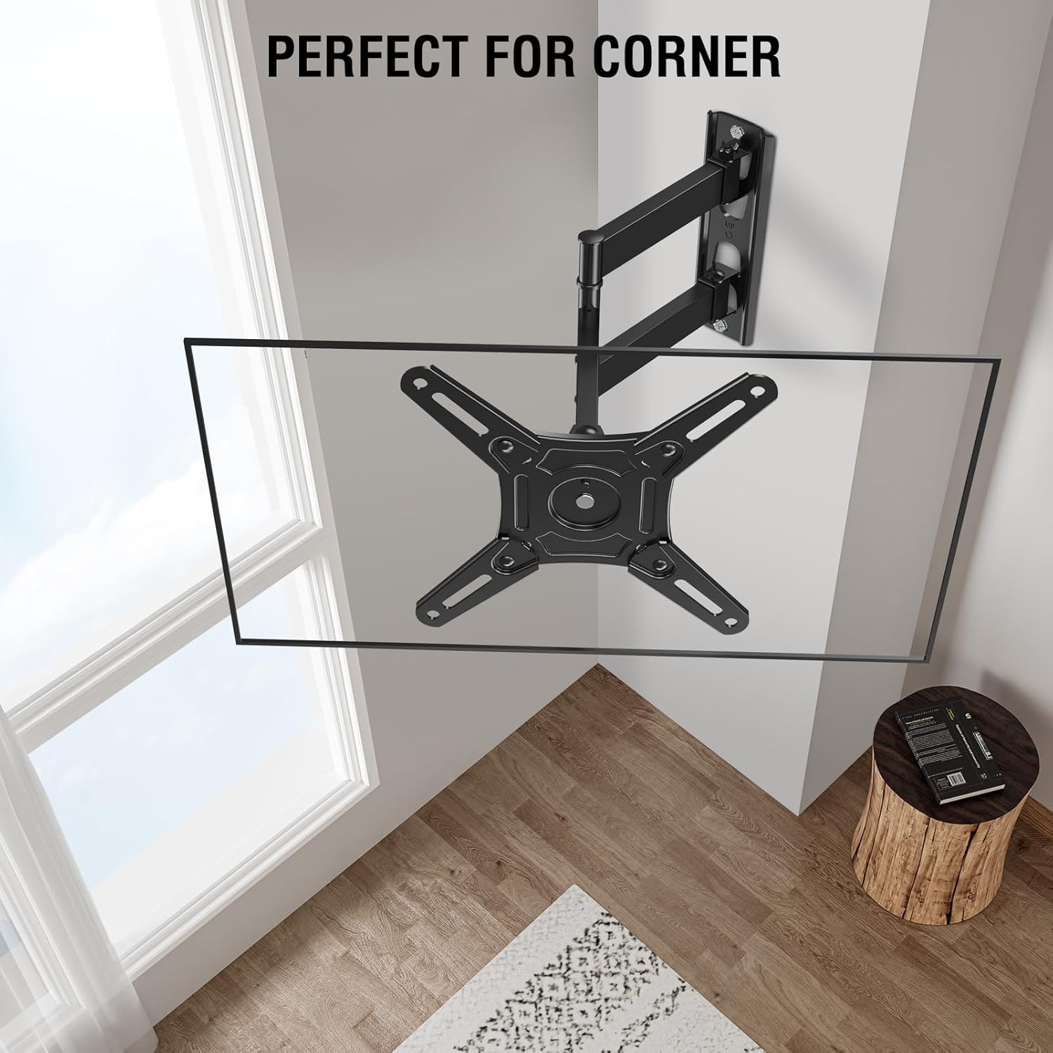 image:imageELIVED Full Motion TV Monitor Wall Mount for Most 1442 Inch LED LCD Flat Screen TVs amp Monitors Swivel Tilt Extension Rotation tv Mount Bracket Max VESA 200x200mm up to 44 lbs3 Arms 148