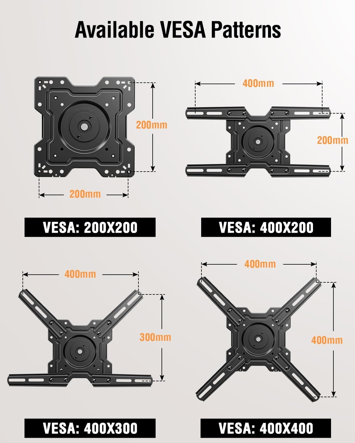 image:imageELIVED Heavy Duty TV Mount for Most 50100 Inch tvs up to 199 LBS amp 800x600mm Vesa 13 Low Profile Wall Mount TV Bracket Fixed tv Wall Mount Fits 16 24 32 Studs11 Ultra Slim