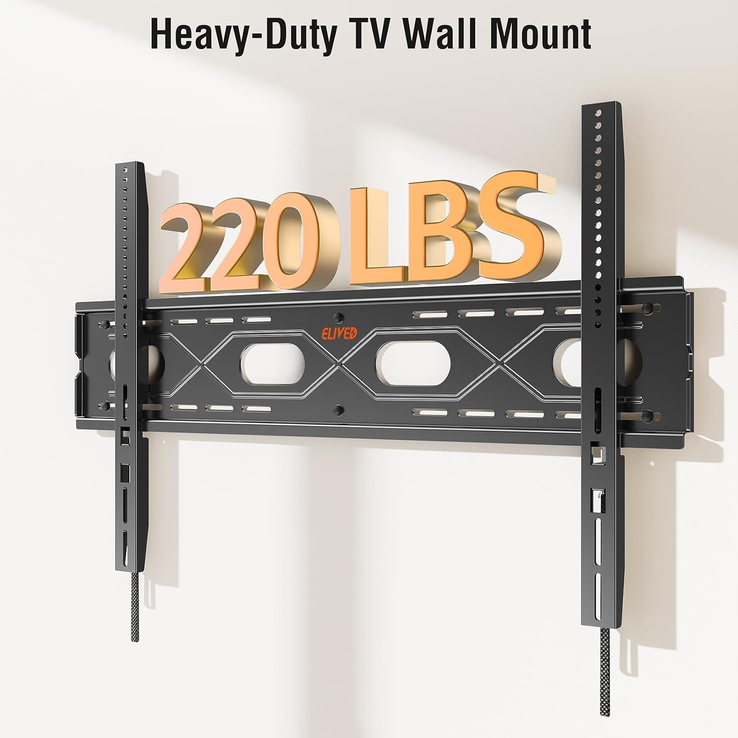 image:imageELIVED Heavy Duty TV Mount for Most 50100 Inch tvs up to 199 LBS amp 800x600mm Vesa 13 Low Profile Wall Mount TV Bracket Fixed tv Wall Mount Fits 16 24 32 StudsFix 50120 TV
