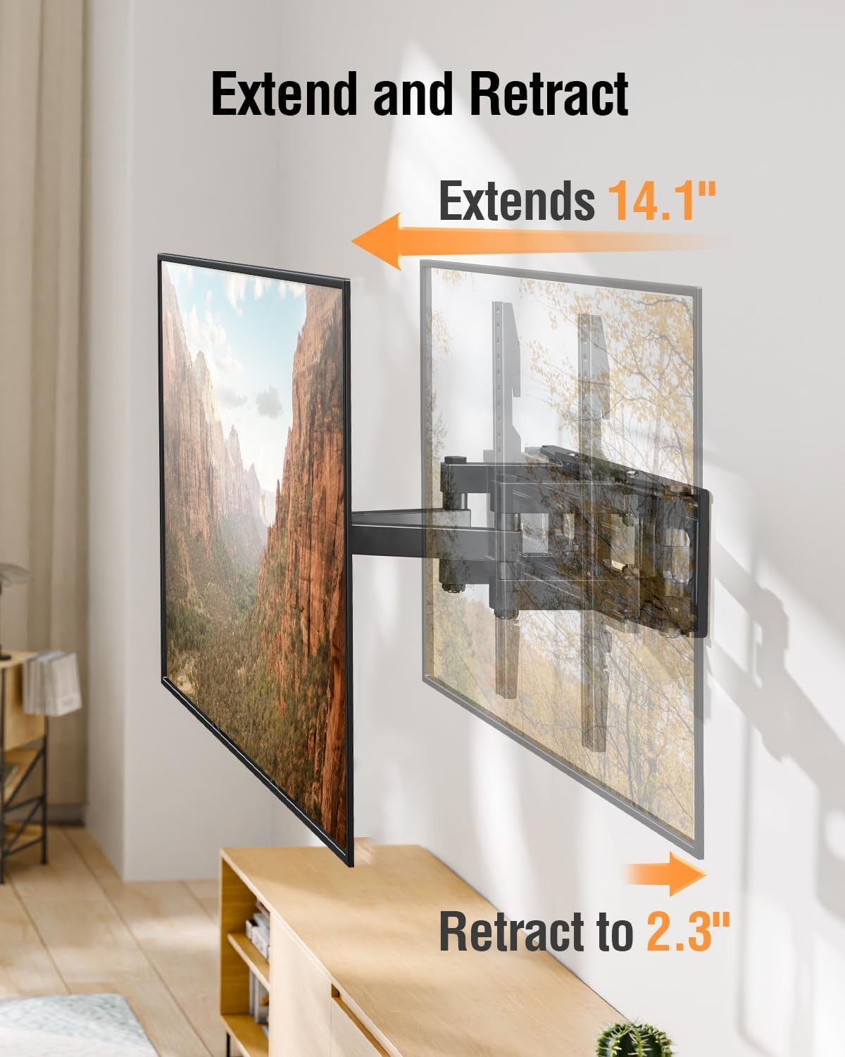 image:imageELIVED Heavy Duty TV Mount for Most 50100 Inch tvs up to 199 LBS amp 800x600mm Vesa 13 Low Profile Wall Mount TV Bracket Fixed tv Wall Mount Fits 16 24 32 StudsMotion 2665TV