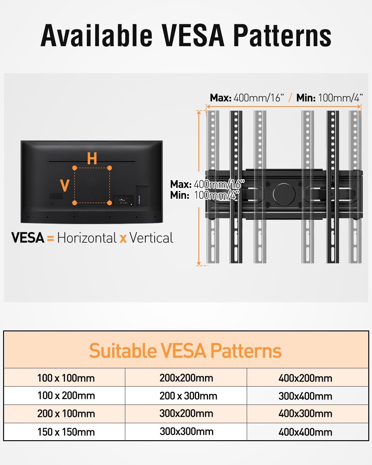 image:imageELIVED Heavy Duty TV Mount for Most 50100 Inch tvs up to 199 LBS amp 800x600mm Vesa 13 Low Profile Wall Mount TV Bracket Fixed tv Wall Mount Fits 16 24 32 StudsMotion 2665TV