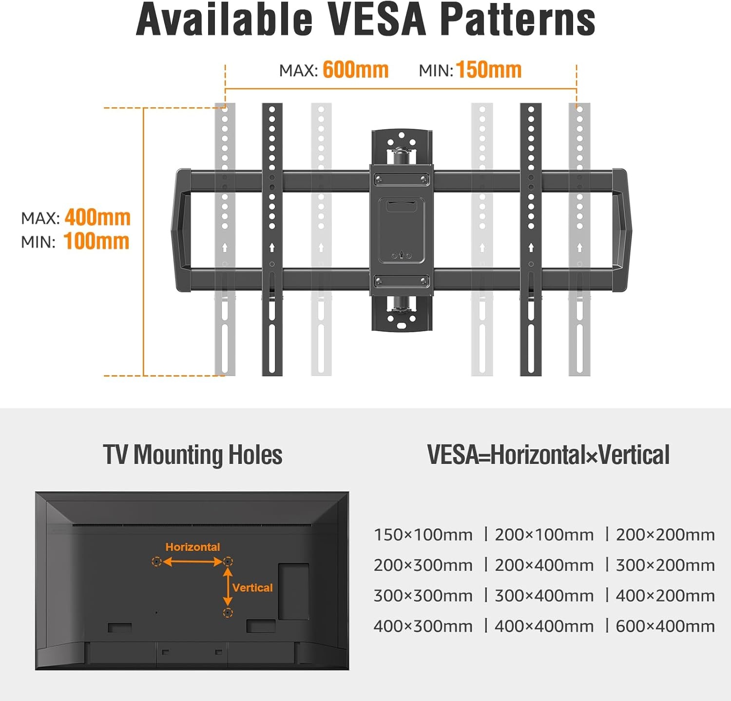 image:imageELIVED Heavy Duty TV Wall Mount for Most 4290 TV Up to 200 LBS Max VESA 800x400mm PreAssembled Wall Mount Bracket Full Motion Swivel tv Mount Fits 241816 Wood Studs YD3028TV 4275 Arm 30