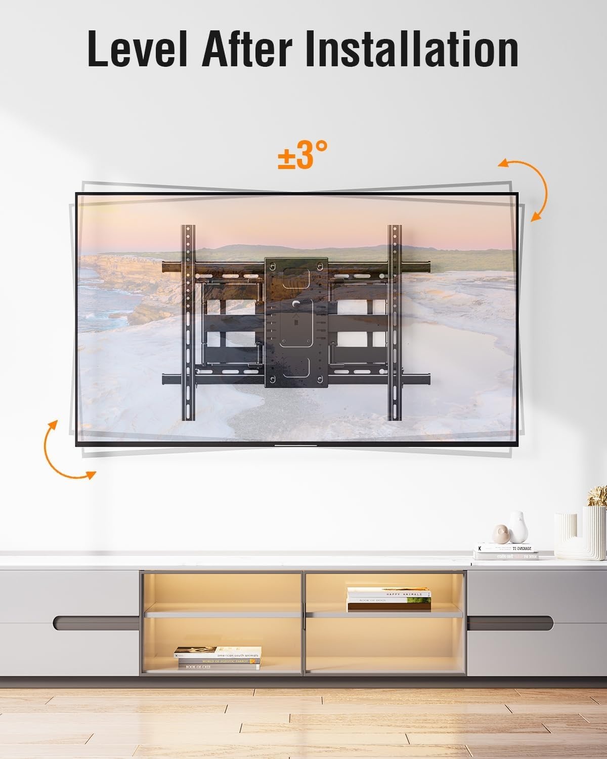image:imageELIVED Heavy Duty TV Wall Mount for Most 4290 TV Up to 200 LBS Max VESA 800x400mm PreAssembled Wall Mount Bracket Full Motion Swivel tv Mount Fits 241816 Wood Studs YD3028TV 50110 Slim Motion