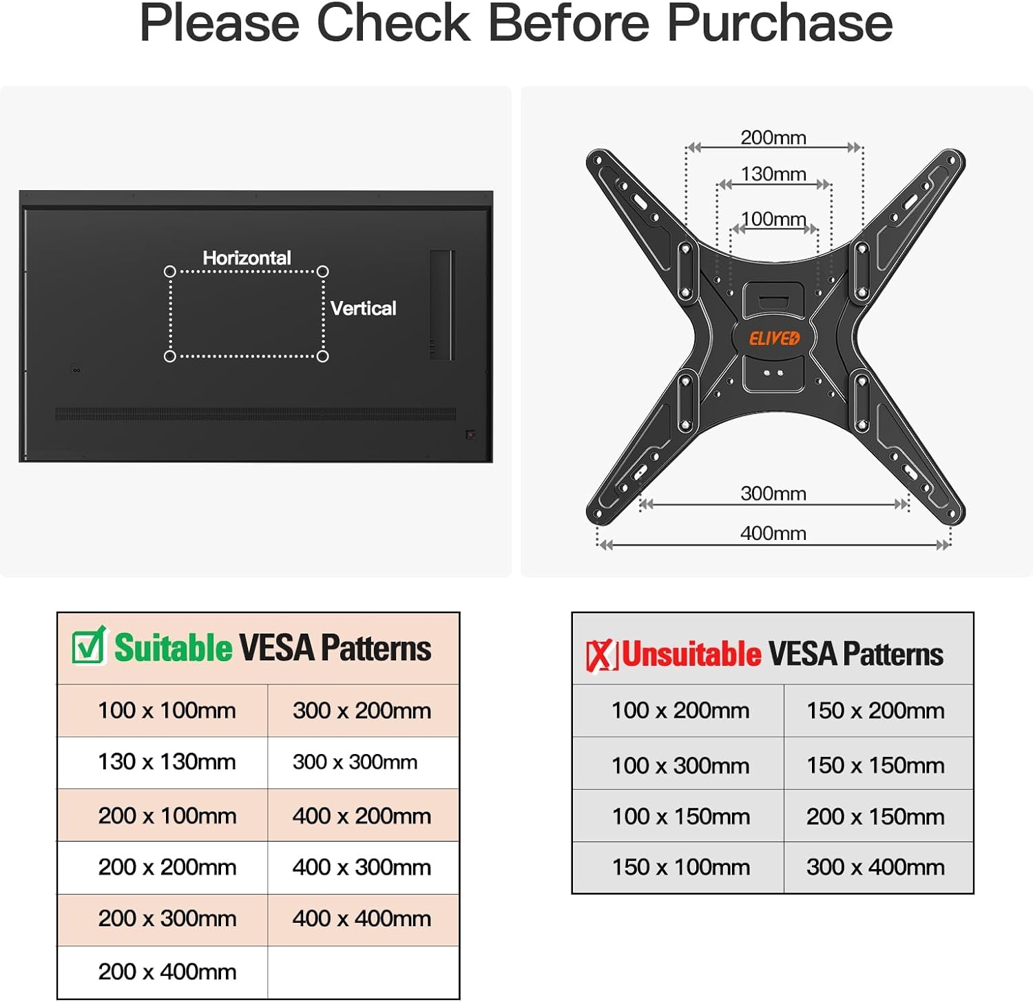 image:imageELIVED Outdoor Long Arm TV Wall Mount for Most 4275 Inch TVs 379 Inch Long Extension Corner TV Mount Weatherproof Full Motion tv Bracket AntiRust for Patio Holds 99 lbs Max VESA 600x400mmOutdoor Arm 374
