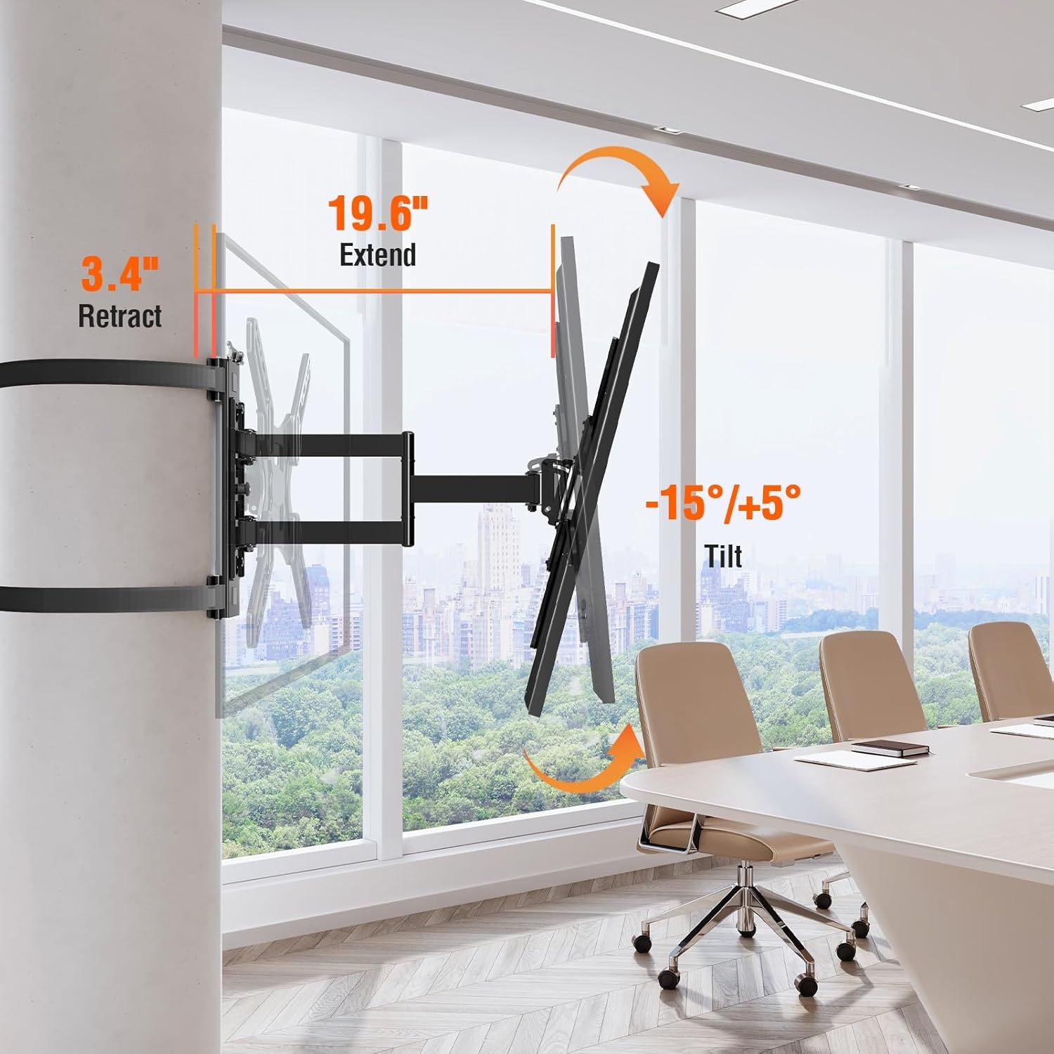 image:imageELIVED Pillar TV Mount for Most 2660 TVs Column TV Mount for Gazebo Patio Pergola No Drill Full Motion tv Bracket Swivel and Tilt Fits MultiShaped Poles Max VESA 400x400mm 77 LbsTV 2660 Pillar