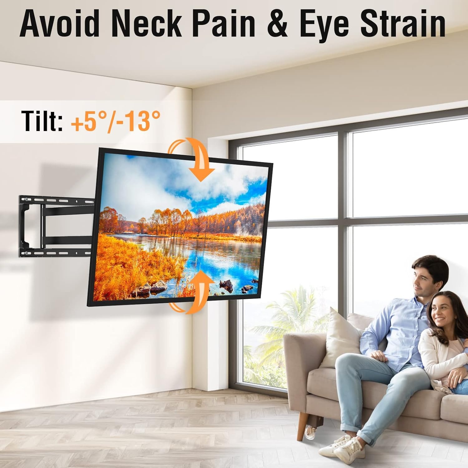 image:imageELIVED Pillar TV Mount for Most 2660 TVs Column TV Mount for Gazebo Patio Pergola No Drill Full Motion tv Bracket Swivel and Tilt Fits MultiShaped Poles Max VESA 400x400mm 77 LbsTV 3775 Arm 295