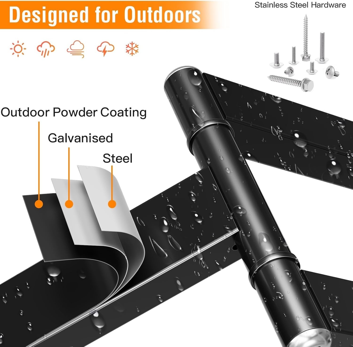 image:imageELIVED Pillar TV Mount for Most 2660 TVs Column TV Mount for Gazebo Patio Pergola No Drill Full Motion tv Bracket Swivel and Tilt Fits MultiShaped Poles Max VESA 400x400mm 77 LbsTV 2660 Outdoor Pillar