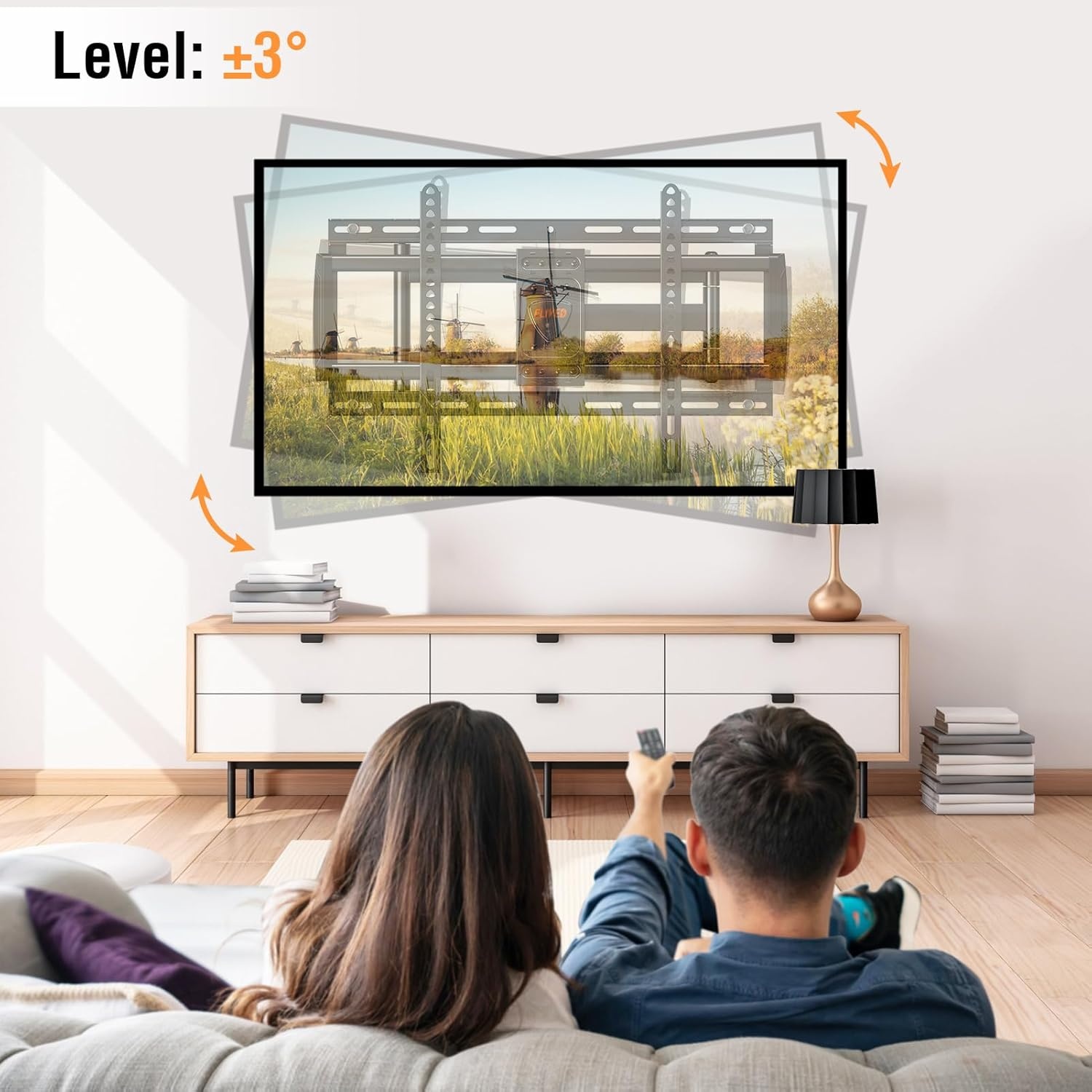 image:imageELIVED Pillar TV Mount for Most 2660 TVs Column TV Mount for Gazebo Patio Pergola No Drill Full Motion tv Bracket Swivel and Tilt Fits MultiShaped Poles Max VESA 400x400mm 77 LbsTV 3775 Arm 295