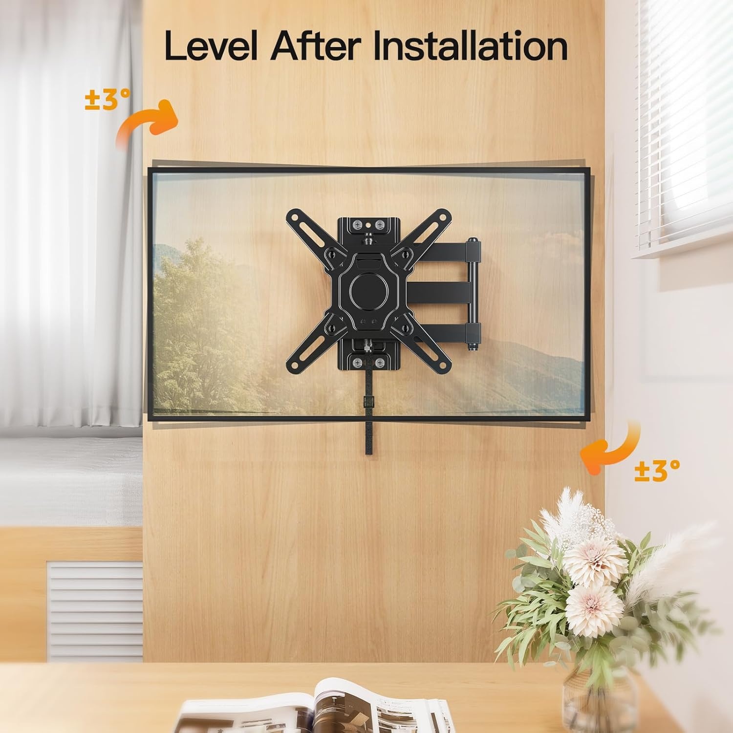 image:imageELIVED RV TV Mount for Camper Lockable RV TV Wall Mount for Most 1343 Inch TVs Full Motion Swivel and Tilt Patented Dual Latch Design for Trailer Motorhome Truck Boat Max VESA 200x200mm 33 LBSMax Load 33 lbs