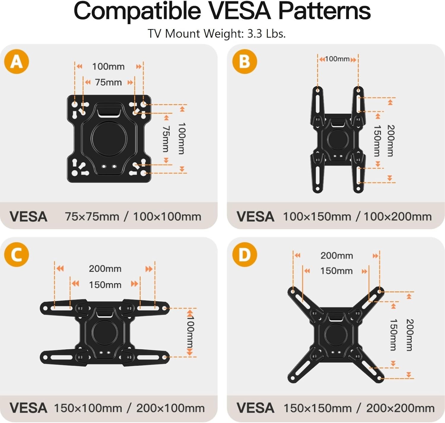 image:imageELIVED RV TV Mount for Camper Lockable RV TV Wall Mount for Most 1343 Inch TVs Full Motion Swivel and Tilt Patented Dual Latch Design for Trailer Motorhome Truck Boat Max VESA 200x200mm 33 LBSMax Load 33 lbs