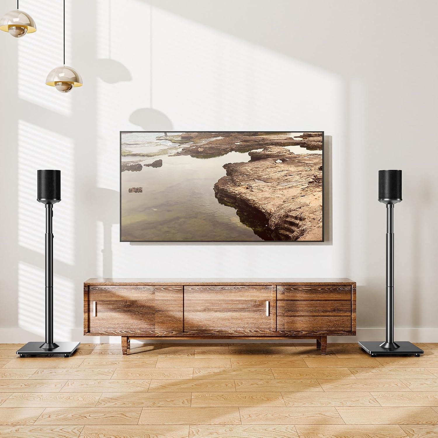 image:imageELIVED Speaker Stands for Sonos Era 100 and Sonos One One SL Play1 Height Adjustable 35 434 Speaker Stands Pair Surround Sound Speaker Stand with Cable Management 11 LBS Loading