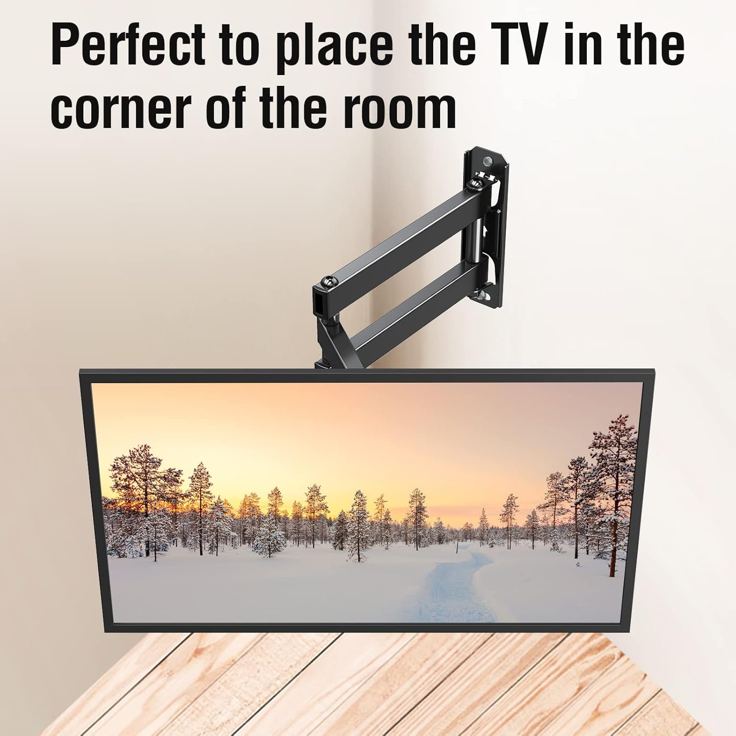 image:imageELIVED TV Wall Mount for Most 1330 inch TVs and Monitors Swivel and Tilt Full Motion TV Mount Brackets Rotation Articulating Extension Arm Single Stud for Corner Max VESA 100x100mm 33 lbs