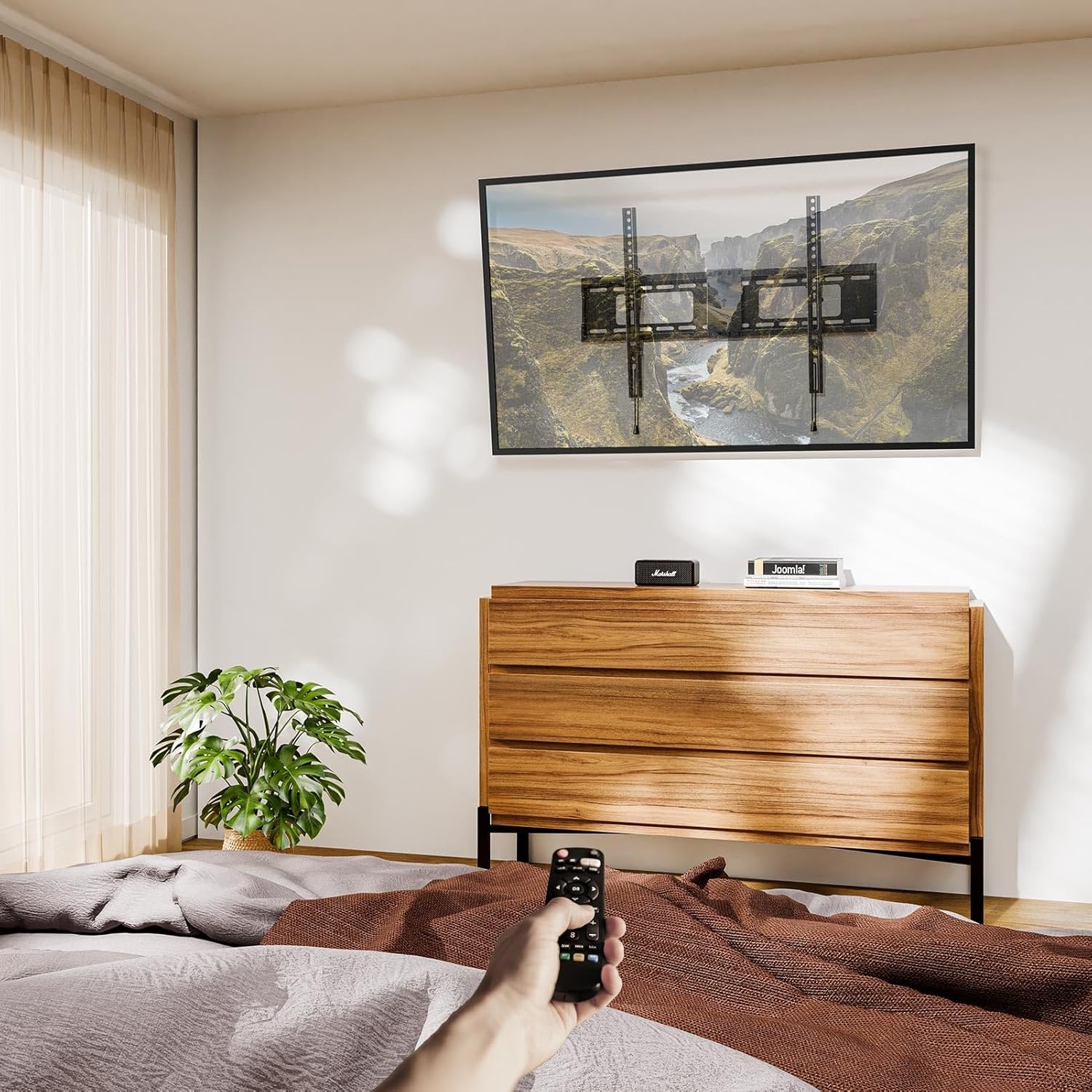 image:imageELIVED Tilting TV Wall Mount for Most 3785 TVs Up to 132 lbs Low Profile Tilt Mount Fits 241816 Wood Studs SpaceSaving Wall Mount tv Bracket Max VESA 600x400mmTV 3785 Low Profile