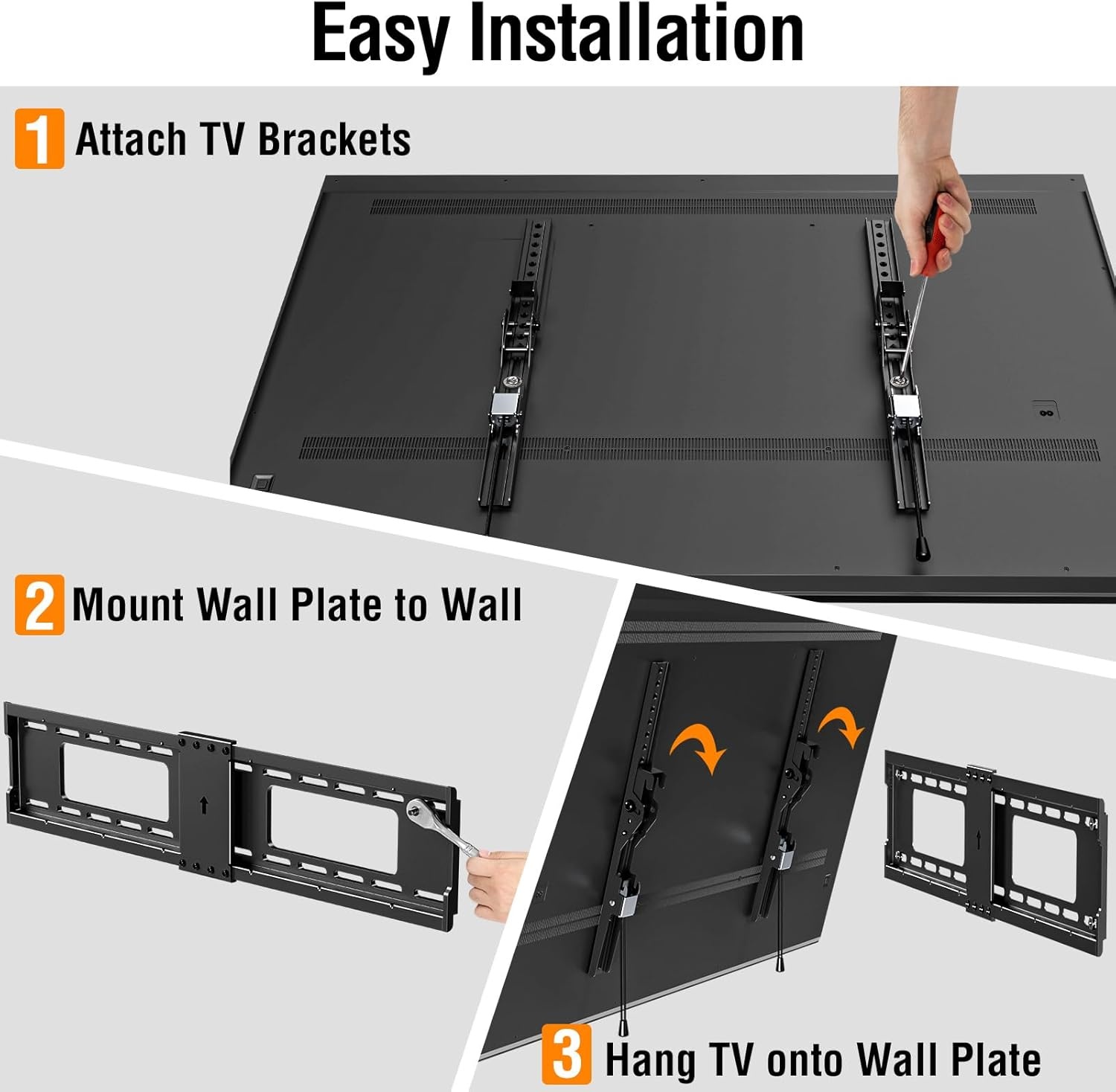 image:imageELIVED Tilting TV Wall Mount for Most 3785 TVs Up to 132 lbs Low Profile Tilt Mount Fits 241816 Wood Studs SpaceSaving Wall Mount tv Bracket Max VESA 600x400mmTV 3785 Low Profile