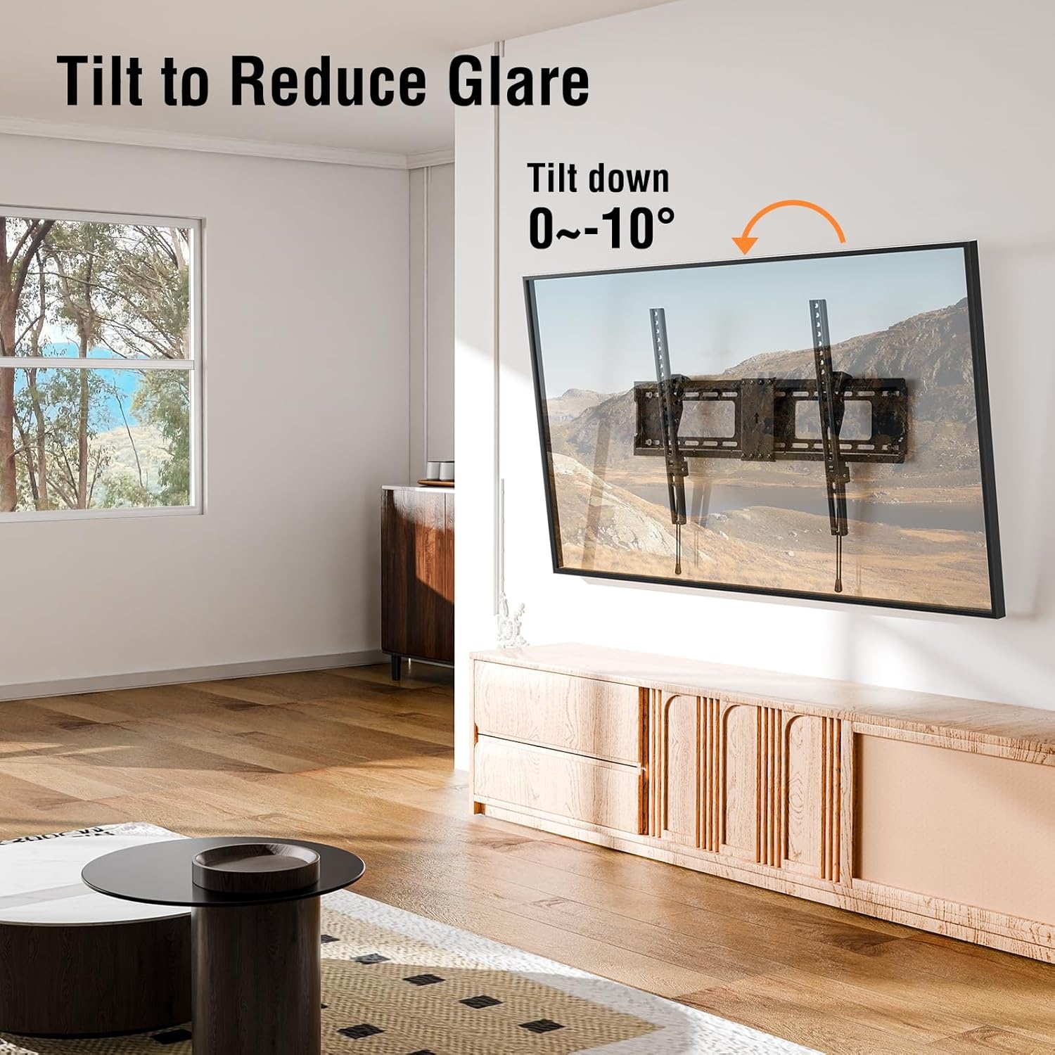 image:imageELIVED Tilting TV Wall Mount for Most 3785 TVs Up to 132 lbs Low Profile Tilt Mount Fits 241816 Wood Studs SpaceSaving Wall Mount tv Bracket Max VESA 600x400mmTV 3785 Low Profile
