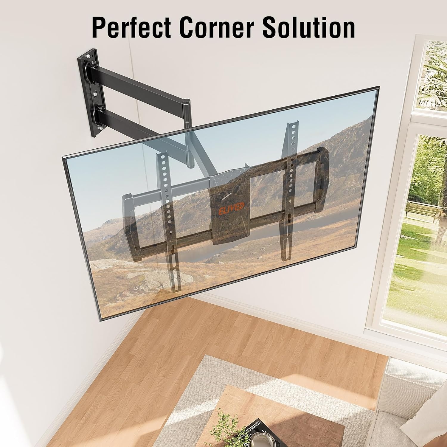 image:imageELIVED Tilting TV Wall Mount for Most 3785 TVs Up to 132 lbs Low Profile Tilt Mount Fits 241816 Wood Studs SpaceSaving Wall Mount tv Bracket Max VESA 600x400mmTV 4275 Arm 32