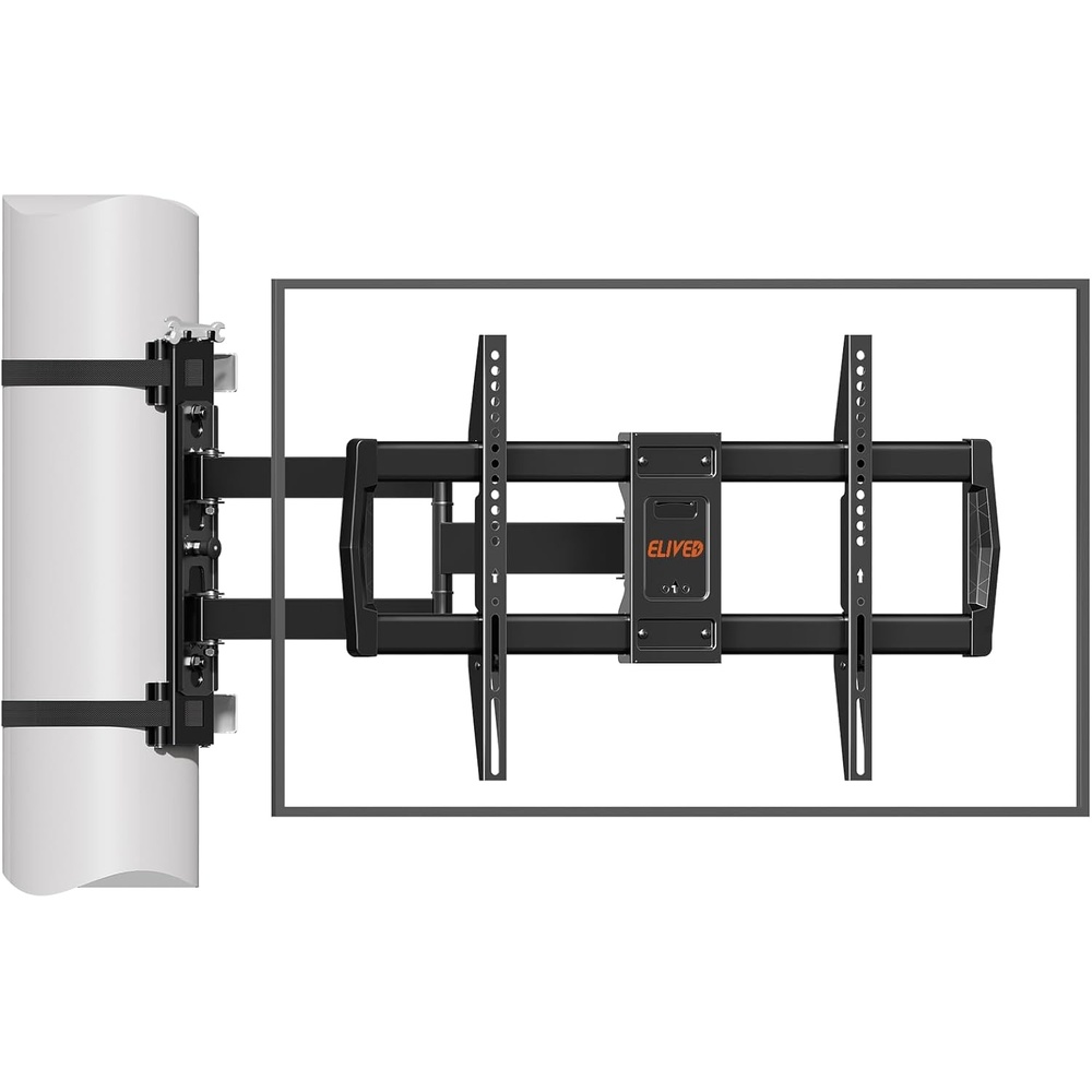 image:imageELIVED Pillar TV Mount for Most 2660 TVs Column TV Mount for Gazebo Patio Pergola No Drill Full Motion tv Bracket Swivel and Tilt Fits MultiShaped Poles Max VESA 400x400mm 77 LbsTV 3275 Pillar