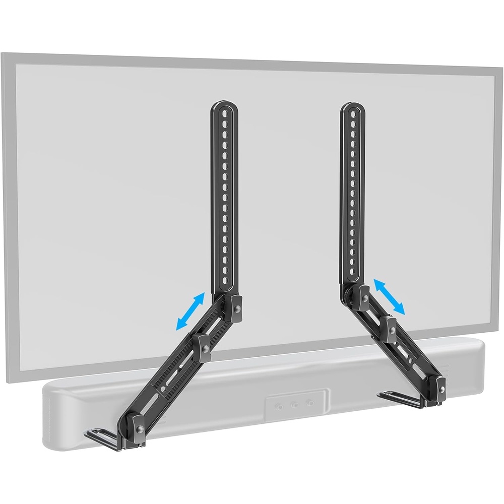 image:imageELIVED Soundbar Mount Under or Above TV Fits Most Sound Bars Up to 15 Lbs ToolFree Knob Height Adjustable Universal Sound Bar TV Bracket with Detachable Long Extension Arms and LBracketsLarge