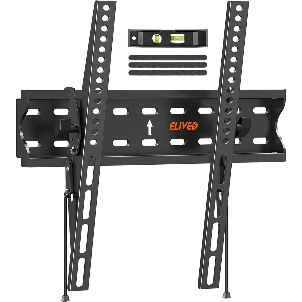 image:imageELIVED UL Listed Tilting TV Wall Mount Bracket Universal TV Mount Low Profile for 2655 Inch Flat Screen tvs Easy to Install with Tilting Knob Fits 1216 Studs Max VESA 400x400mm 99 lbs
