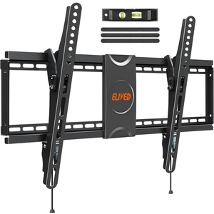 image:imageELIVED UL Listed TV Wall Mount for Most 3775 Inch Flat Screen Curved TVs Universal Tilting Mount fits 16 18 24 Studs Low Profile TV Bracket Max VESA 600x400mm Loading Capacity 99 lbs 45kg