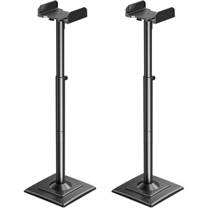 image:imageELIVED Universal Speaker Stand Pair 31 Inch Height Bookshelf Speaker Stands for Satellite Speaker Large Speaker Up to 22 lbs Surround Sound Speaker Stand with Cable Management BlackHeight 34433