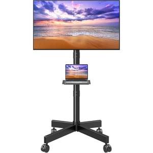 image:imageELIVED Mobile TV Stand for 2360 Inch Flat Screen TVs Tilt TV Cart with Adjustable Shelf amp Locking Wheels Rolling TV Floor Stand Max VESA 400x400mm Portable TV Stand Holds Up to 77lbs