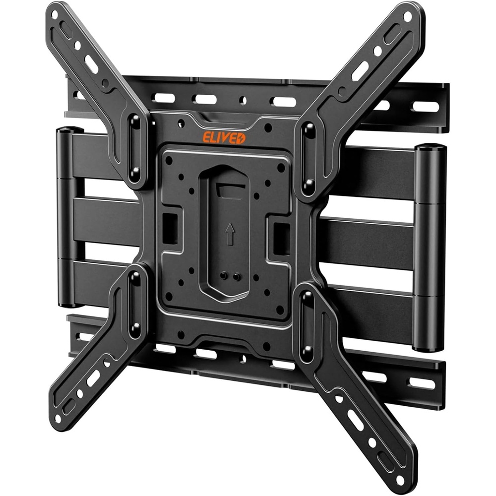 image:imageELIVED Ultra Slim TV Wall Mount for Most 2660 Inch tvs Low Profile TV Mount Full Moiton Wall Mount Bracket Swivel and Tilt Max VESA 400x400mm Holds up to 88 lbs Fits 16 Wood StudsTV 2660 Ultra Slim